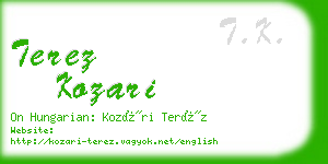 terez kozari business card